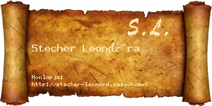 Stecher Leonóra névjegykártya